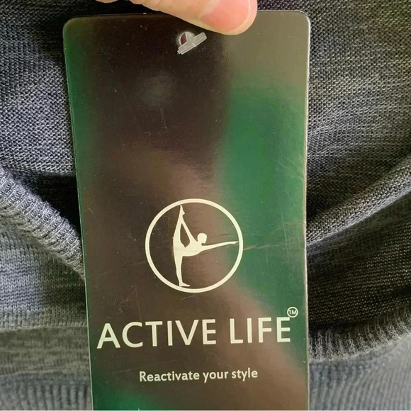 Active Life Athleisure Sweater Plus Size XXL Heather Charcoal Gray NWT 2X Zip - Picture 8 of 8